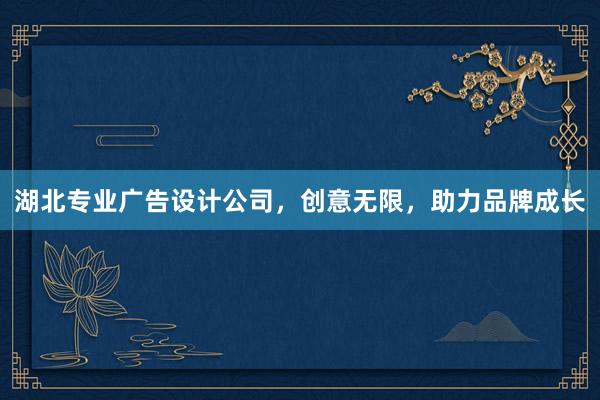 湖北专业广告设计公司，创意无限，助力品牌成长